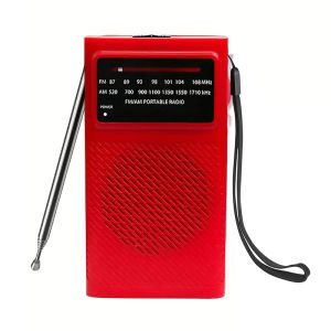 Portable Radio Mini AM FM with Good Reception Loud Speaker AA Battery Operated for Indoor Outdoor and Emergency Survival Use