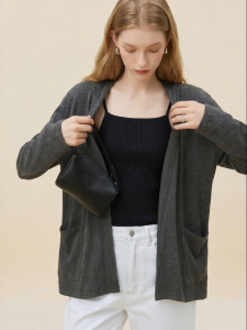 Autumn New Leisure Comfortable Drapey Knitted Cardigan