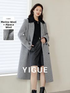 Yigue | Elegant Warm Double-faced Coat Camel Hair