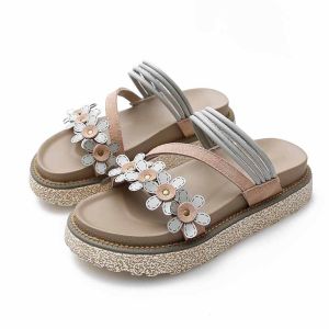 รองเท้าแตะส้นสูงสไตล์โรมันสำหรับผู้หญิงในช่วงฤดูร้อนปี 2025 รองเท้าแตะชายหาดสไตล์นางฟ้าสำหรับวันหยุด รองเท้าแตะส้นหนาแบบอเนกประสงค์