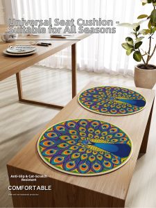 Luxury Vintage Round Waterproof Non-slip Summer Restaurant Chair Cushion