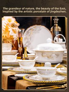 mornenjoy | Beautiful New Ceramic Dinnerware Set Home Use Gift