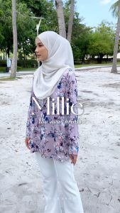 FIFARASOL Millie Printed Long Sleeve Blouse Women New Style Woman Blouse Everyday Fashion Muslimah Baju Wanita Murah Cantik