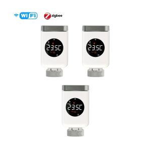 MOES | MOES Tuya WiFi Zigbee Smart TRV Thermostatic Radiator Valve Programmable Thermostat Temperature Controller Alexa Google Home