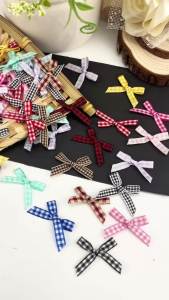 100 Chiếc 35 Mm Kẻ Sọc Nơ Nhiều Màu Sắc Mini Ruy Băng Nơ Cho Hộp Quà Cưới Kẹo Bao Bì DIY Giáng Sinh Nơ Gói