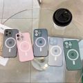 LC - Case iPhon / Softcase MagSafe iPhon 11 pro 5.8 list crum magnetic Case candy macaron. 