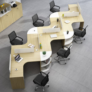 Creative Office Furniture Partition Seat Combination Desk 4/6 Seats Staff Desk Chair Office Table Combination Workstation