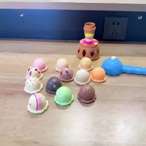 เล่นเด็กเล่น Ice Cream Stack Up การศึกษาสำหรับเด็ก ชุดของขวัญ: เด็กจำลองอาหาร