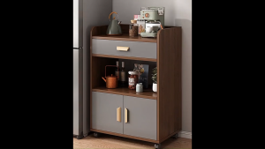 GMSHOP Modern Minimalist Sideboard with Wheels Cabinet for Living Room Cabinet with Drawer Kabinet Moden Minimalis Beroda