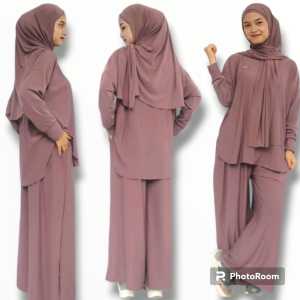One Set 3 in 1 Setelan Plus Hijab / Rismashop26