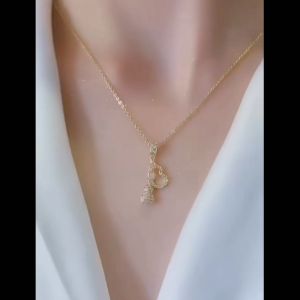 Kalung Titanium Wanita Kacang Terbaru: Anti Karat & Tidak Luntur