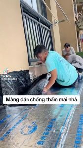 Combo ( Khổ cao 1m x dài 5678910m - dày 1ly5 ) Keo dán giấy dầu chống thấm chống dột mái tôn SIÊU TỐC - phủ mặt nhôm bạc