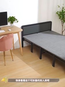 Dreamer Living Katil Lipat Foldable Bed Frame Folding Bed With Backrest Katil Single Besi Lipat/Katil Bujang Portable Office Bed Bedroom Furniture床架