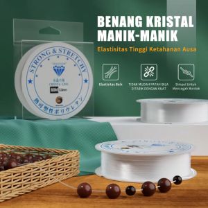 Garis Elastis Kristal Transparan Jepang: DIY & Aksesoris Kalung & Gelang