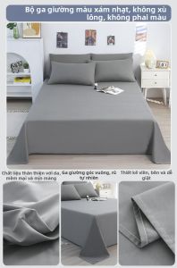 KAMONI | Drap Giường Màu Đơn Không Pha Cotton 1.2m