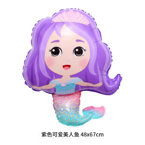 Ariel Nàng Tiên Cá Chủ Đề Bóng Bộ Lá Nhôm Đảng Bóng Lễ Kỷ Niệm Sinh Nhật Trang Trí Vật Dụng