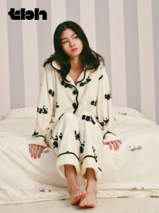 T-B-H | Outwear Suitable Couples Flannel Home Wear Set For Autumn Winter