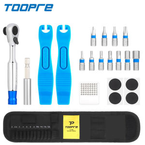 TOOPRE | TOOPRE Bicycle Mini Ratchet Wrench Tool Set Portable Multi Functional Repair Kit Bike Tire Wrench Tyre Tire Patch Repair Tools