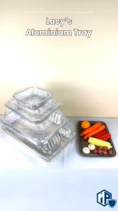 LACYS Aluminium Tray with Lid | Aluminium Foil Tray | Baking Tray | Food Tray | Aluminum Tray with Lid 88 888 8888 06