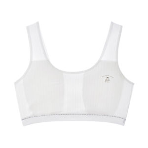 Miiow | Modale Sports Bra For Girls In Development Period Anti Shock Antibacterial Underwear Vest Style Fixed Strap Full Cup Cartoon Pattern