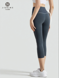J-SHINE | Elastic Quick-Drying High-Waist Seamless Yoga Pants 3/4 Length
