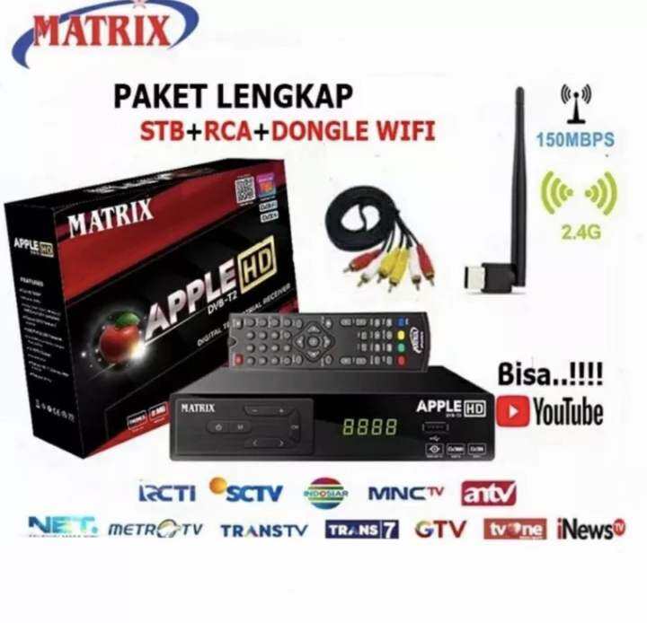 Set Top Box Stb Matrix Apple Merah Set Box Tv Digital Matrix Apple