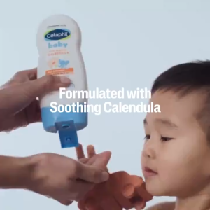 Cetaphil Baby Moisturising Bath & Wash / Baby Wash Shampoo 400ml with Organic Calendula