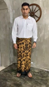 Sarung Pria Dewasa Batik Sogan Katun Premium | Sarung Sholat Santri Muslim Tebal dan Lembut