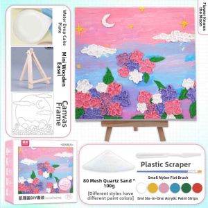 Quartz Sand Texture Digital Painting for Kids Hand-painted Acrylics