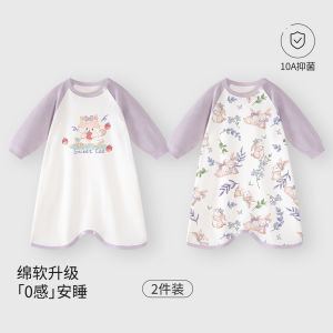 Pure Cotton Baby Sleep Robe Spring Autumn Style Anti-Kick Warmth Retention Childrens Home Clothes Baby Sleepwear Dress