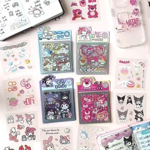 25Pcs Sanrio Stickers No Repeating Kuromi Stickers Waterproof Cinnamoroll My Melody Stickers Lotso Stickers 库洛米贴纸玉桂狗防水贴纸