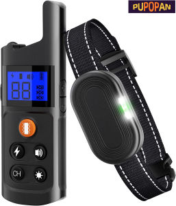 Rechargeable Electric Dog Shock Collar with 3 Training Modes - Shock Vibration And Beep for Large Medium Small Dogs