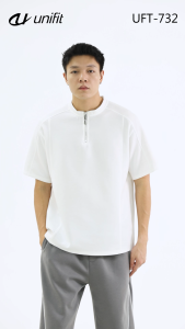 UNIFIT Mens Half-Zip Premium ComfortTech Relaxed Fit T-Shirt Ultra Soft Stretch Fabric Casual Daily Wear & Athleisure Top – UFT-732