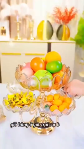 Khay Đựng Mứt TếtKhay Đựng Bánh Kẹo 4/5 Cánh Xoay 360 Phong Cách Châu Âu Tiện Lợi đĩa trái cây khôCánh tiên  mới 2025