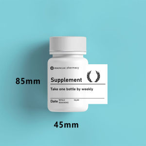 Medicine Bottle with Stickers Medicine Box Storage Bottle Sealed Portable Portable 100 Large Capacity Fire Extinguisher Bottles with Paper Box Dry