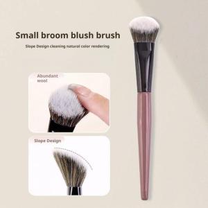 SADOER | 1/3/5PC Soft Bristles Blush Brush For Cheeks Portable Powder Blush Face Contour Makeup Cosmetic Tool For Women Girls Beginners