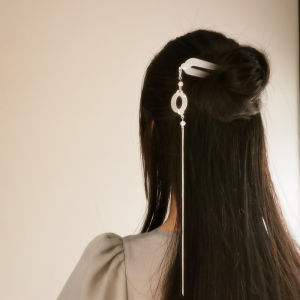 Trâm Cài Tóc Hình Chữ U Xinh Đẹp Tiên Nữ Phụ Kiện Tóc Giấm Tấm Chắn Sườn Xám Phong Cách Cổ Phụ Kiện Tóc Giả Ngọc Trắng Phụ Kiện Cài Tóc Hai Đầu Trâm Cài Tua Rua Dài Trâm Cài Tóc