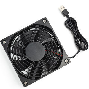 Quạt Tản Nhiệt Siêu Yên Tĩnh 120mm Sử Dụng Nguồn USB Dành Cho Bộ Định Tuyến Không Dây Modem Quang Đầu Thu Kỹ Thuật Số Nguồn 5V 18dBA Vỏ Đen