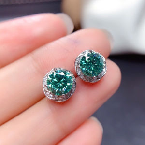【Giảm Giá Hấp Dẫn + Hàng Có Sẵn】bông Tai Nữ Moissanite Xanh Dương Sang Trọng Cao Cấp Thời Trang Trang Sức Quà Tặng Giáng Sinh Đám Cưới