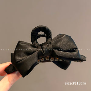 Elegant Large Butterfly Knot Hair Clip Womens Autumn Winter Hair Accessories Shark Tail Hair Clip Headwear Korean Style