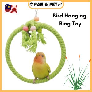 Bird Toy Fun Cage Accessories Climbing Toy Swing Hanging Ring Toys for Birds Parrots Budgies Parakeets Cockatiel