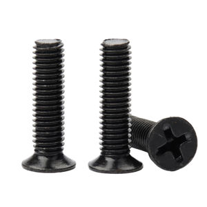 OPPU | Black Flanged Cross Head Electronics Flat Screws