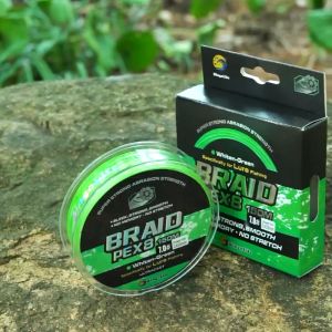 Senar PE X8 Hijau Anti Keriting Tali Pancing Dikepang 150m Lembut Halus Lure Fishing Casting Mudah Tenggelam Benang Pancing Kecil Kuat