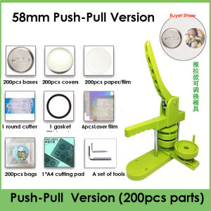 เครื่องผลิตกระดุมแบบทำมือเครื่องทำป้ายปักหมุดกระดุมเครื่องใส่รหัสบัตรปุ่มขนาด58มม. เครื่องทำกระดุมแบบเครื่องแม่พิมพ์แบบกดปุ่มเครื่องทำป้ายเครื่องทำเข็มกลัดกลมไม่จำเป็นต้องติดตั้ง