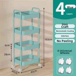 Carbon Steel Mobile Multi-level Storage Rack