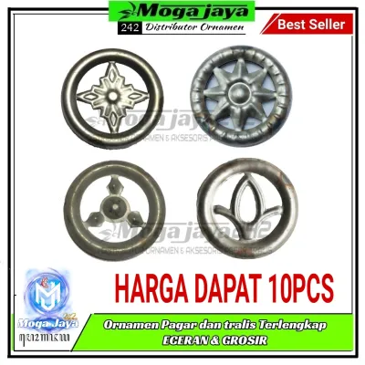 10pcs ornamen tralis dan pagar ring atau gelang diameter 105cm