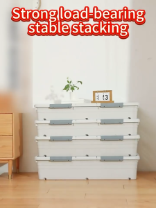 HALOO HOME Underbed Storage Box with Wheels Large-Capacity| Dustproof Organizer for Clothes |Flat Lid Home Storage Bin