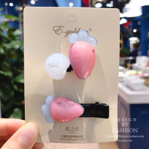 Childrens Acrylic Hair Accessories Set Girls Side Bangs Hair Clips Elastic Bands Hair Accessories for Girls Fashionable