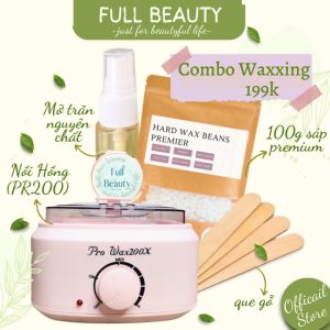 Combo Nồi Nấu Sáp Wax Lông ProWax 200 Màu Hồng Full Beauty