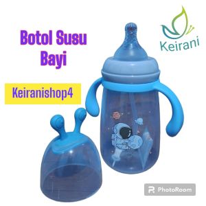 BOTOL SUSU BAYI PRETTY BABY FEEDING BOTTLE WIDENECK WIDE CALIBER MOTIF KEPALA BONEKA BPA FREE 300ML ADA 2 GAGANG 2 VARIAN WARNA